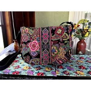 Vera Bradley Parisian Paisley Multicolor Cotton Messenger Bag